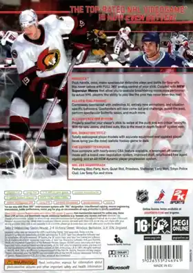 NHL 2K8 (USA) box cover back